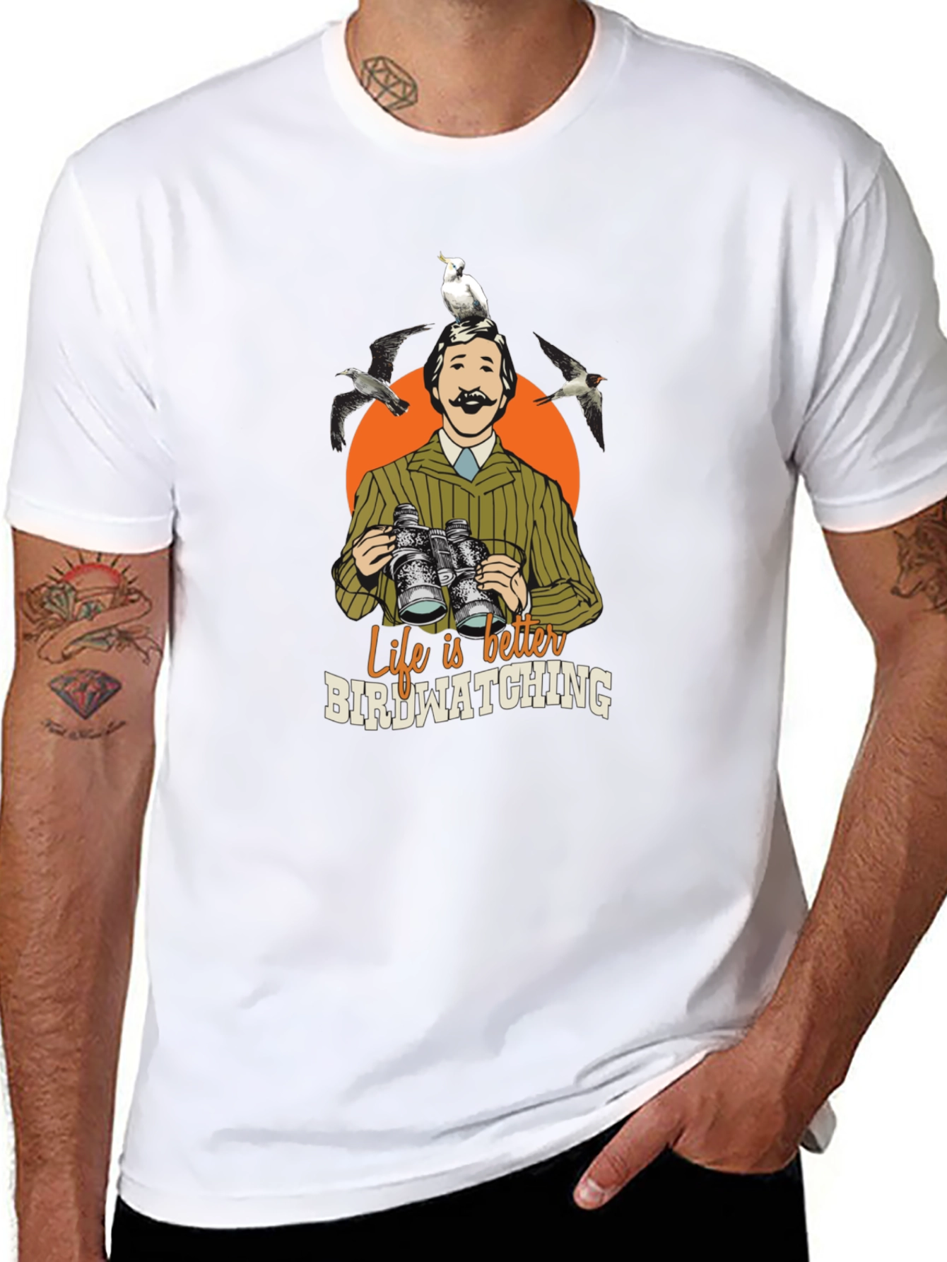 Bird Watching Graphic Tee - Nature Lover Shirt