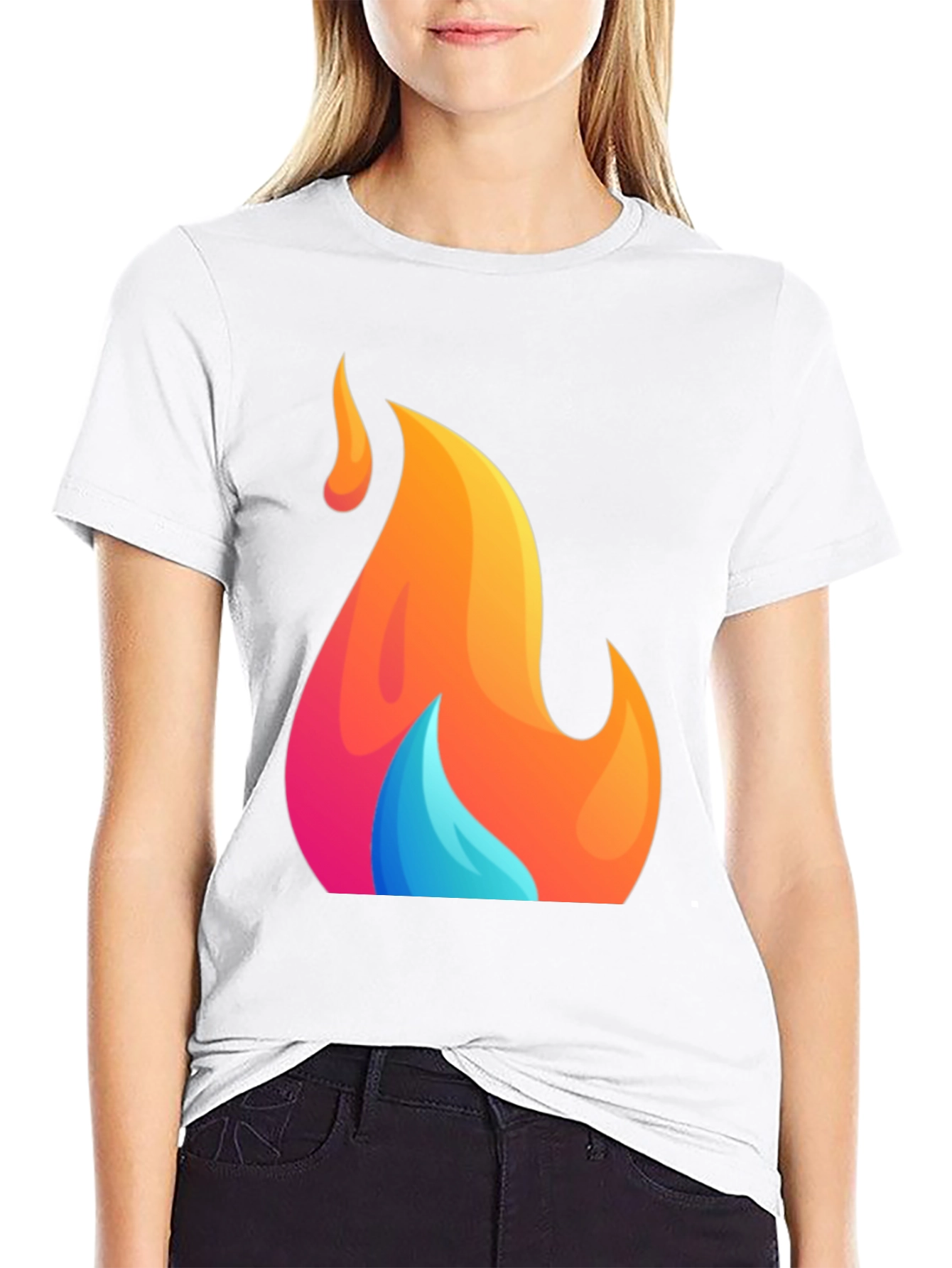 Flame Graphic Tee - Mens Black T-Shirt