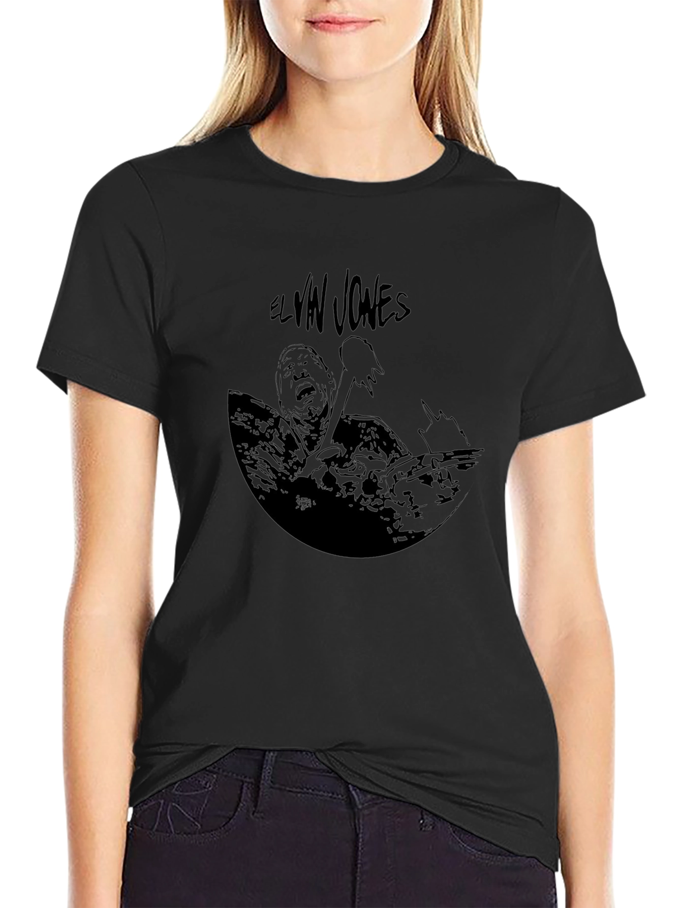 Elvin Jones Black Graphic Tee