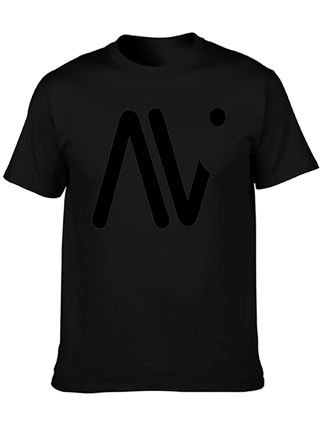 Modern Black Graphic Tee: AV Logo