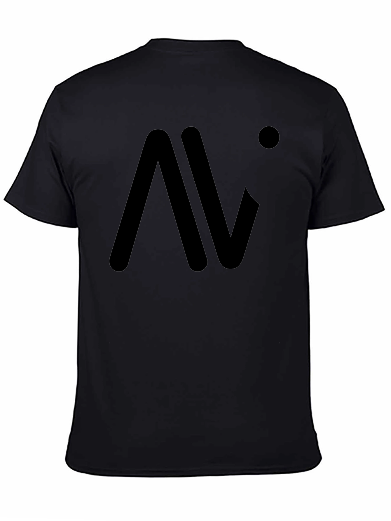 Modern Black Graphic Tee: AV Logo
