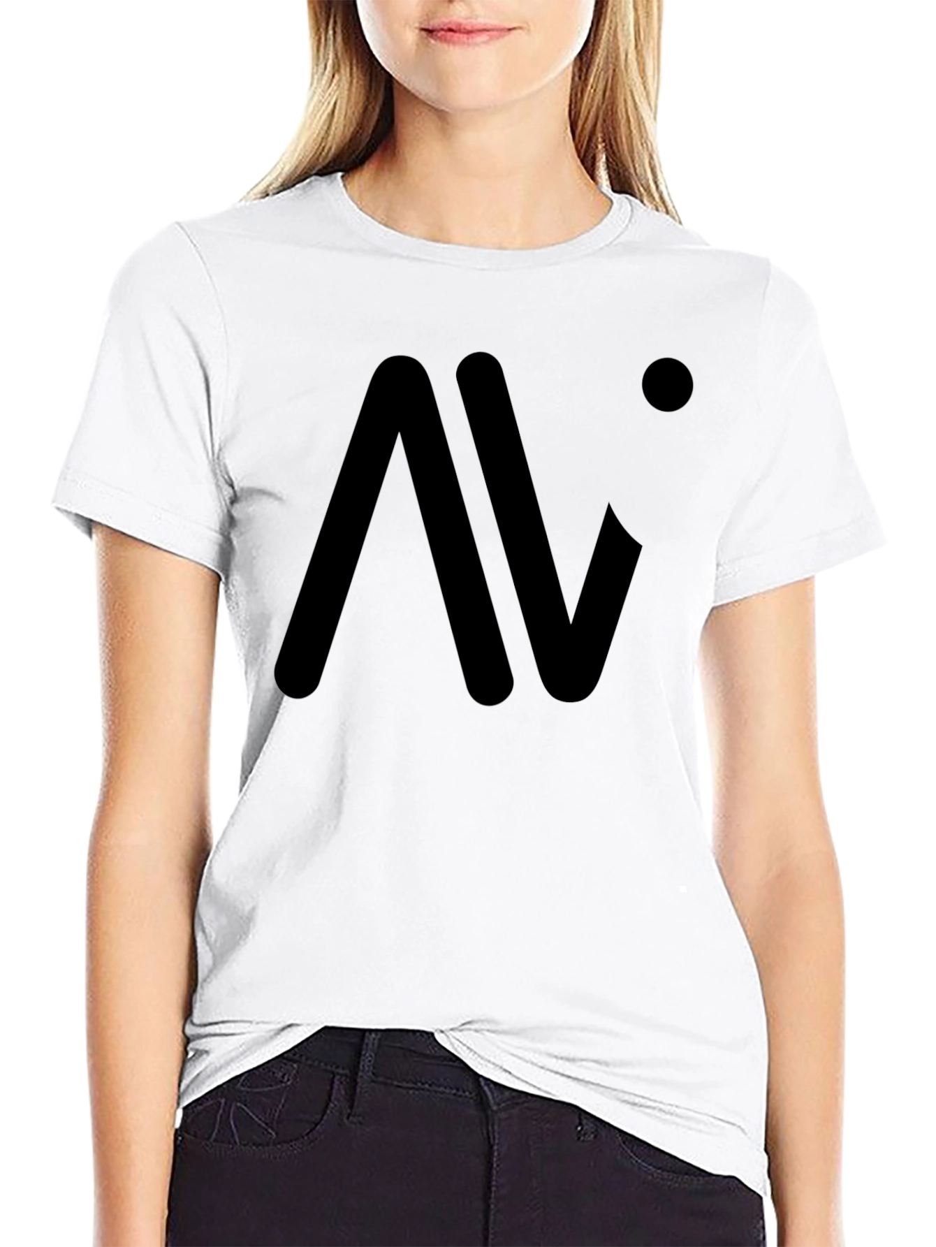 Modern Black Graphic Tee: AV Logo