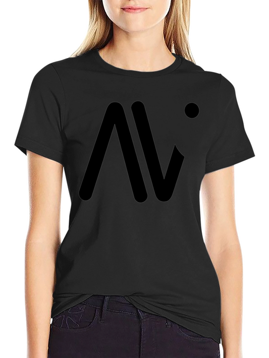 Modern Black Graphic Tee: AV Logo