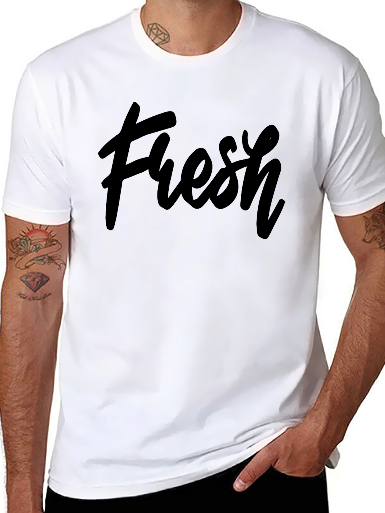 Fresh Black Graphic T-Shirt - Casual Style
