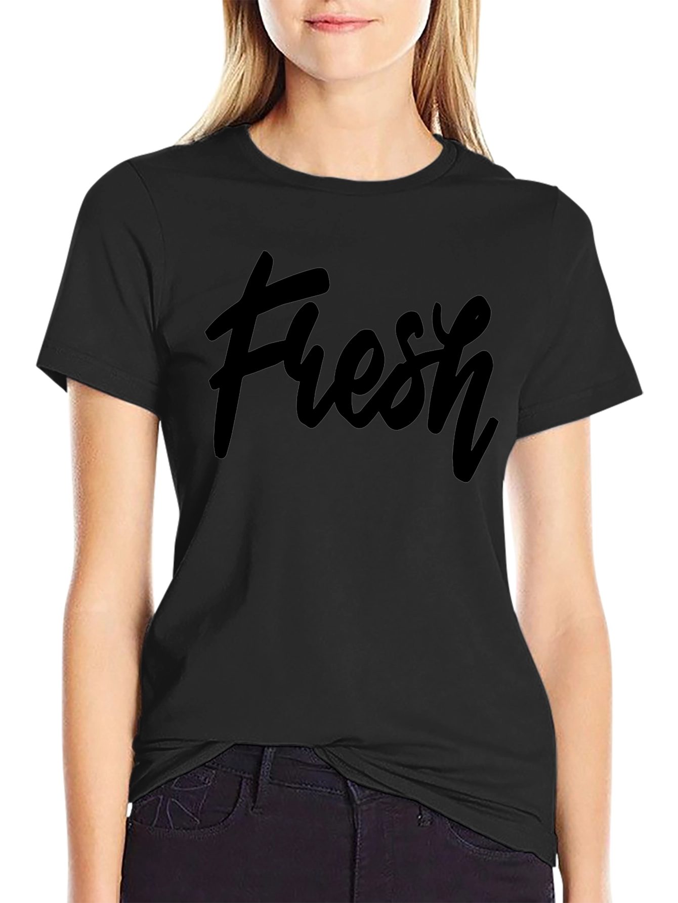 Fresh Black Graphic T-Shirt - Casual Style