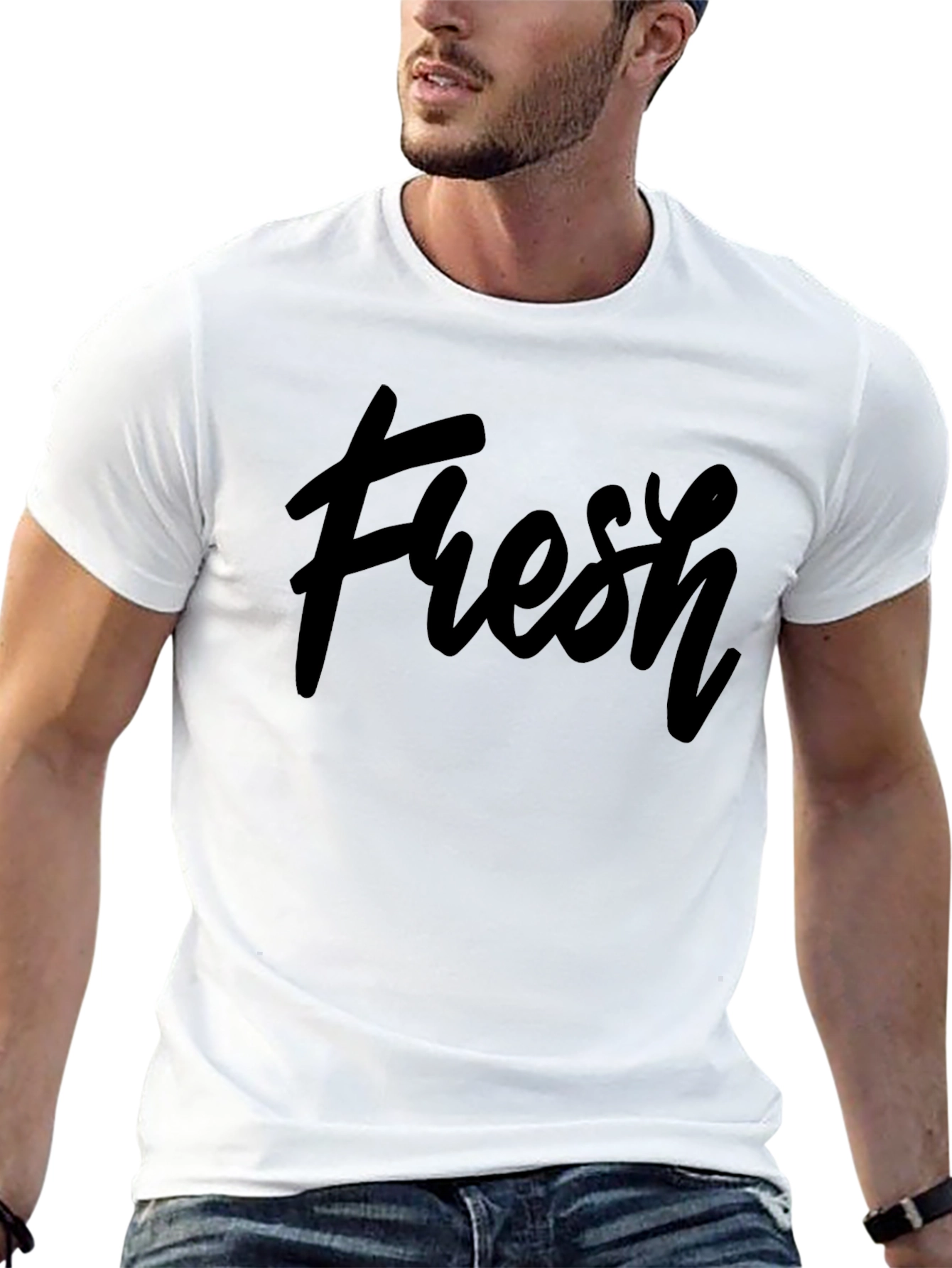 Fresh Black Graphic T-Shirt - Casual Style