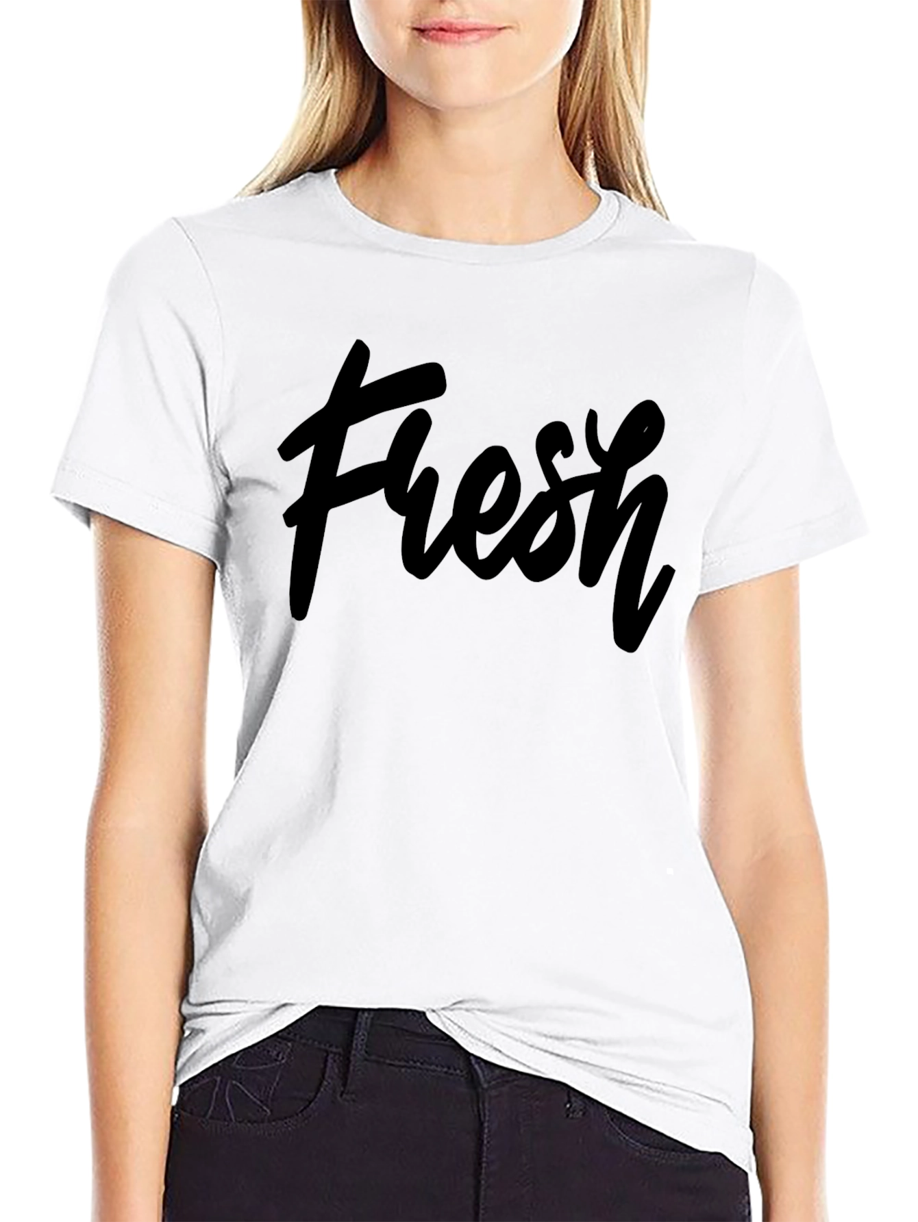 Fresh Black Graphic T-Shirt - Casual Style