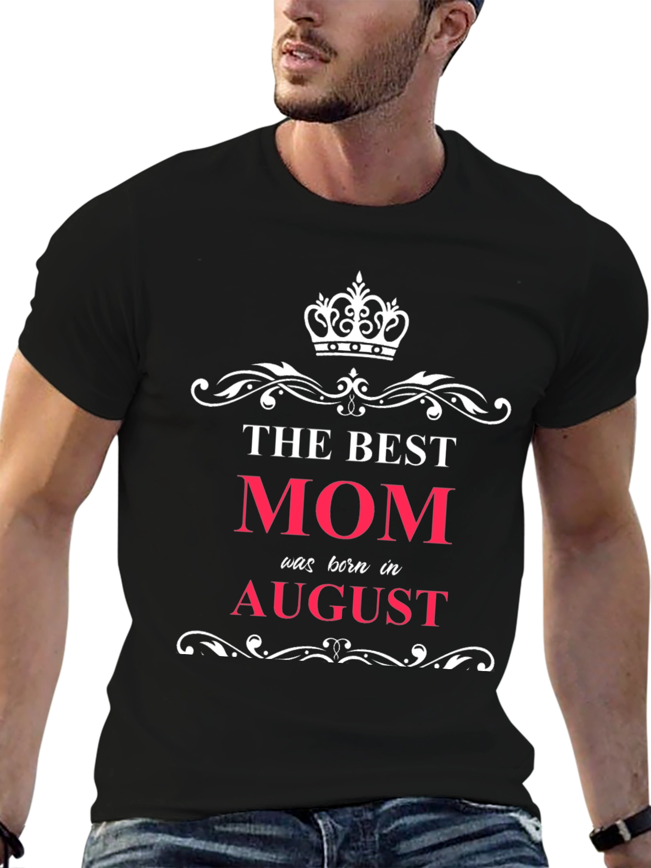 Best Mom Born in August T-Shirt