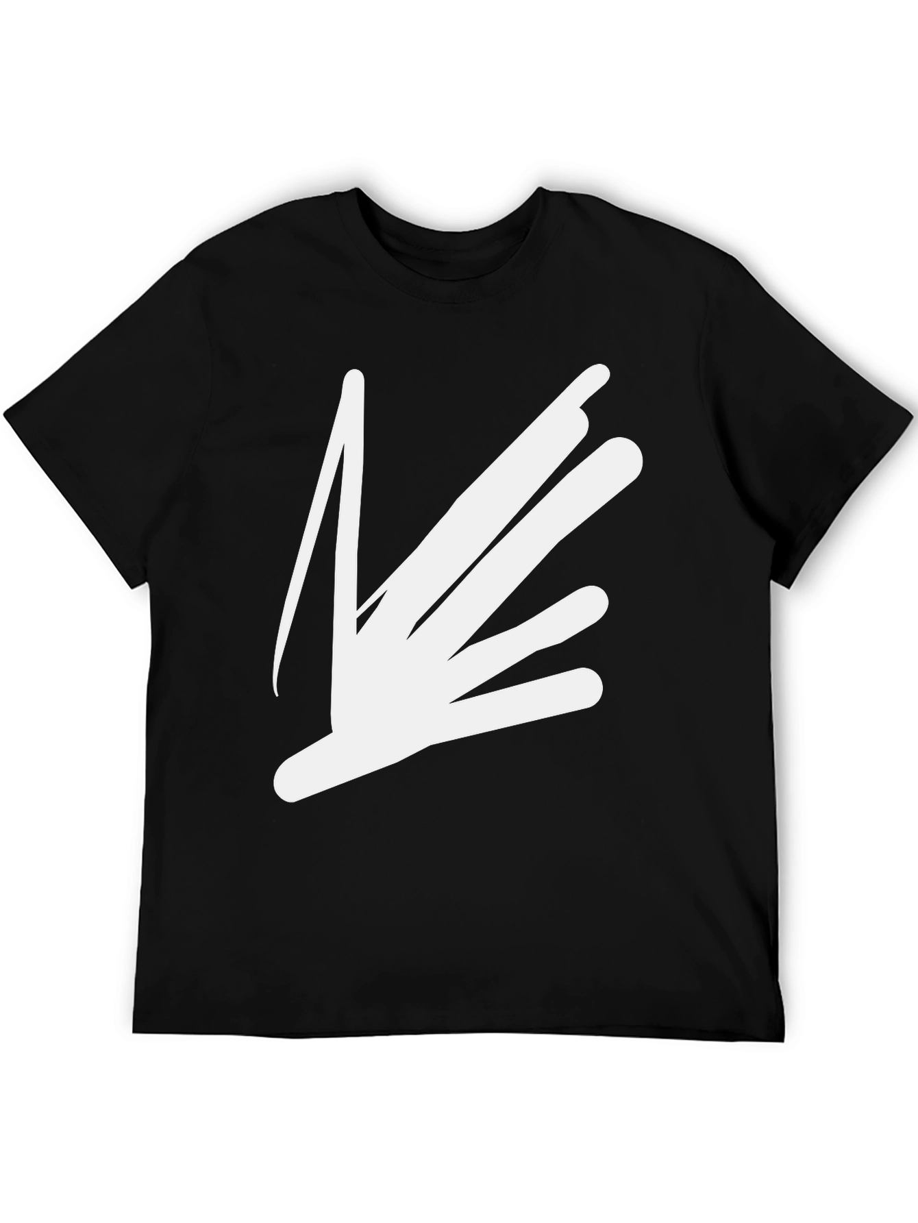 Abstract Graphic Print T-Shirt - Black