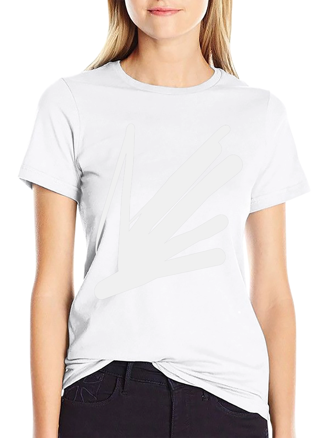 Abstract Graphic Print T-Shirt - Black