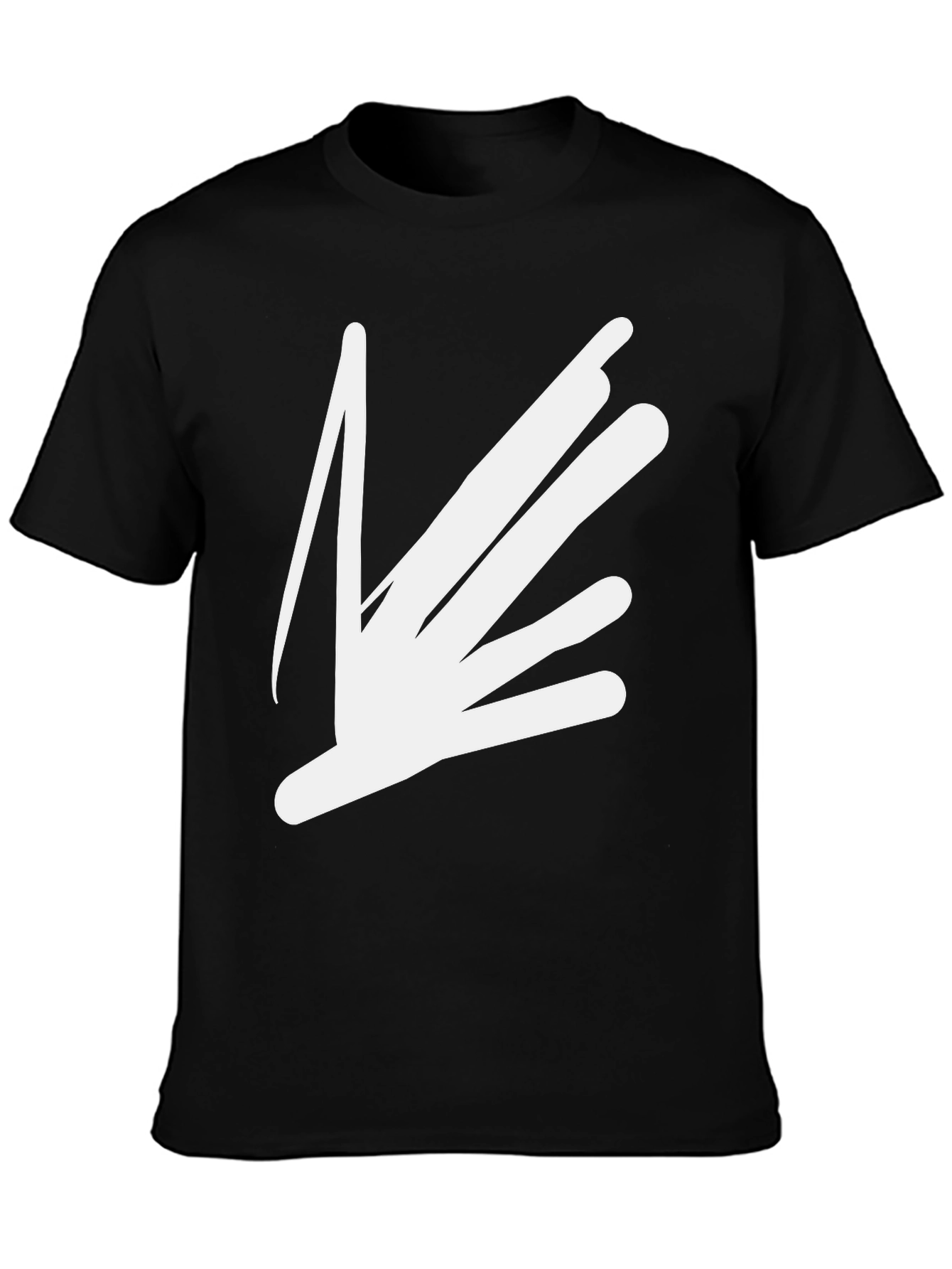 Abstract Graphic Print T-Shirt - Black