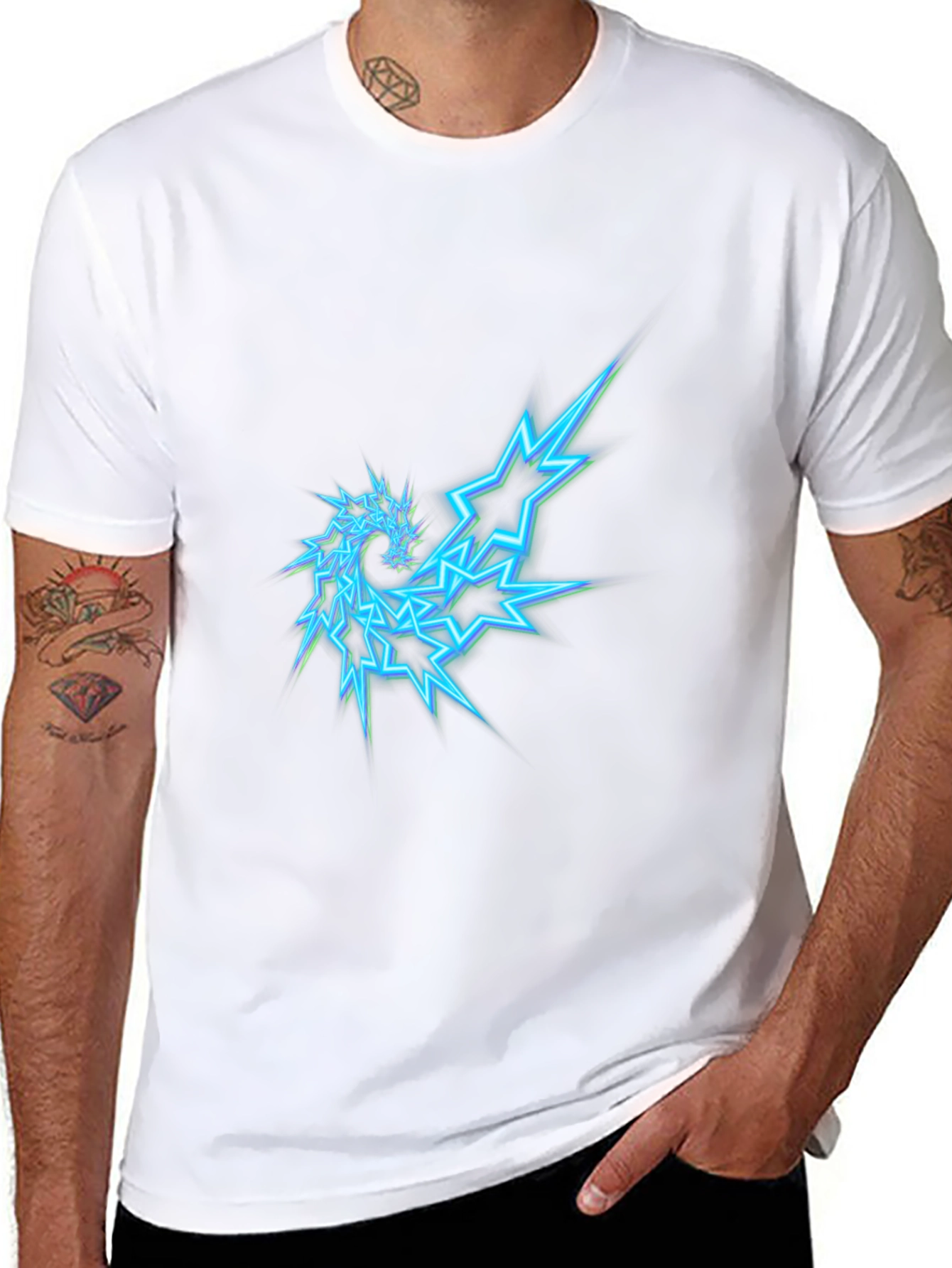 Electric Dragon Graphic Tee - Cool Casual Style