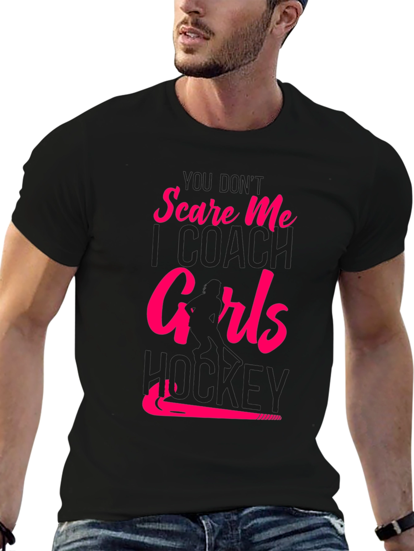 Girls Hockey Coach T-Shirt - Dont Scare Me!