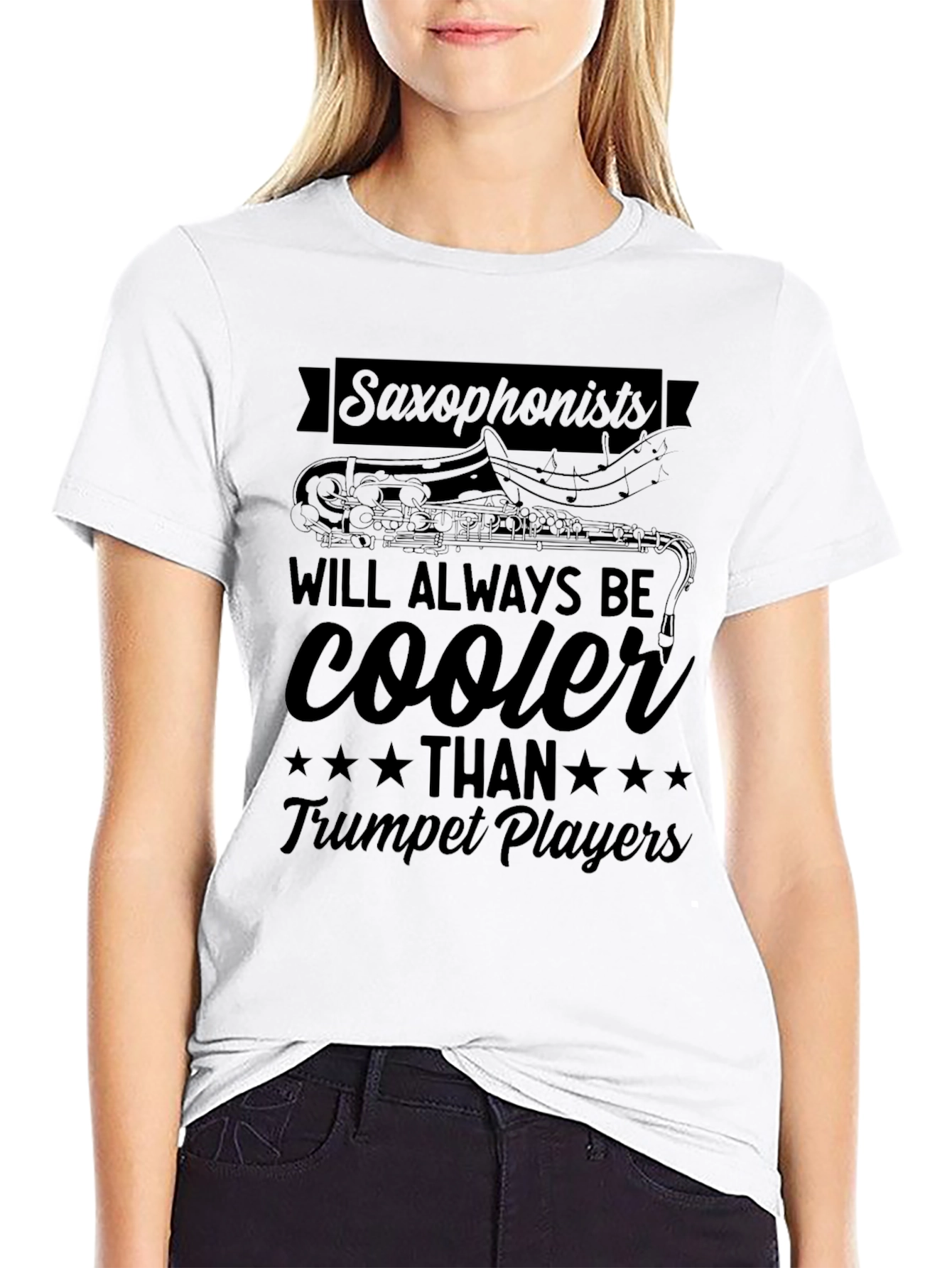 Saxophonists Cooler Than Trumpet Players Graphic T-Shirt