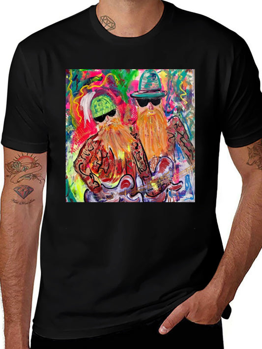 ZZ Top Art Graphic Black T-Shirt
