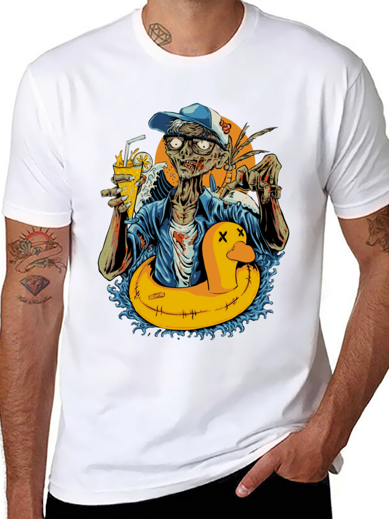Zombie Summer Fun Graphic T-Shirt