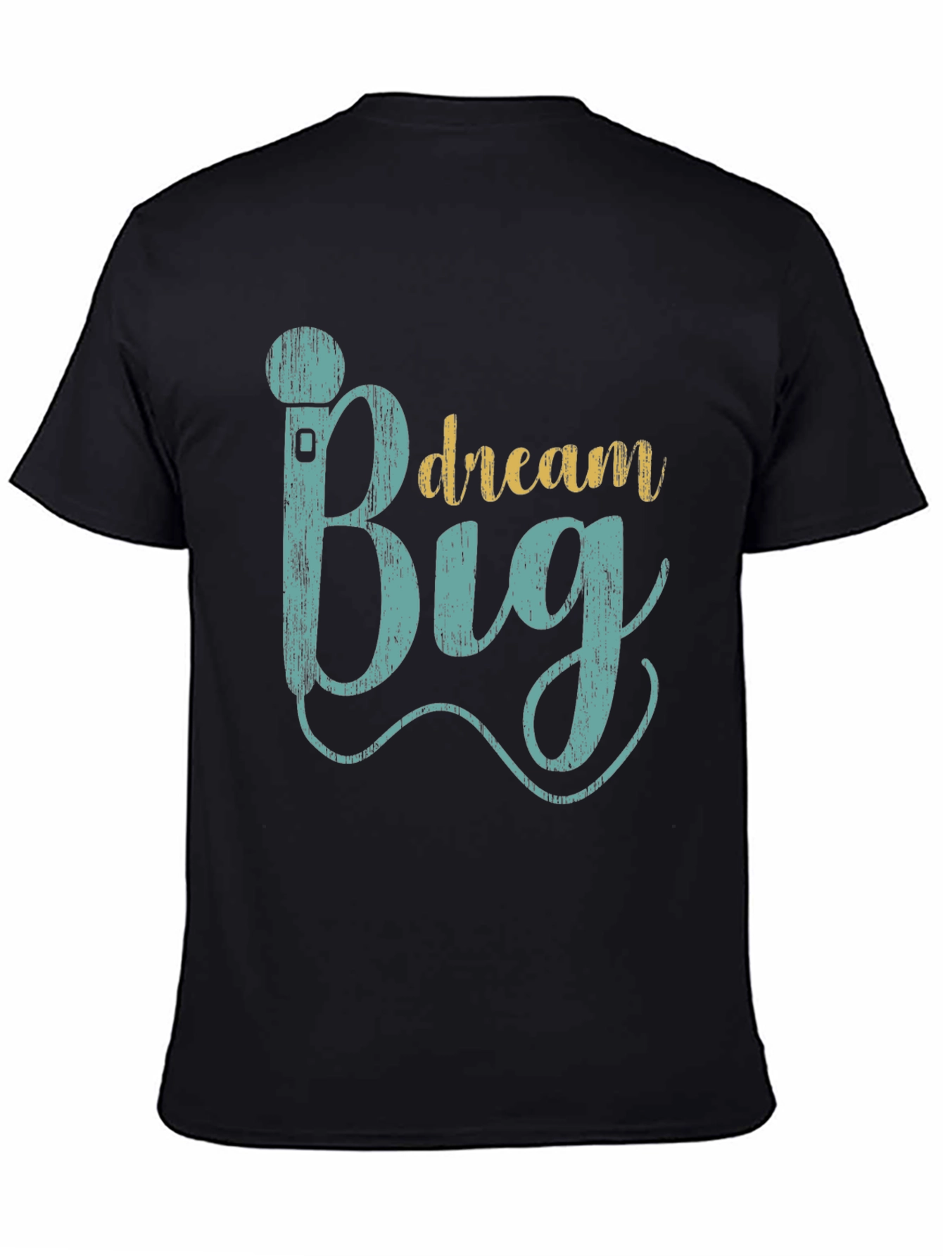 Dream Big Graphic Tee - Inspiring Black Cotton T-Shirt