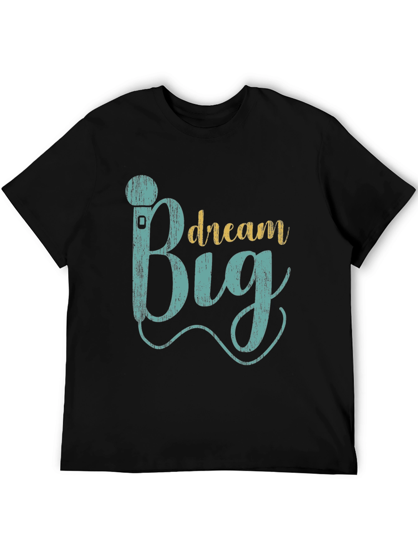 Dream Big Graphic Tee - Inspiring Black Cotton T-Shirt
