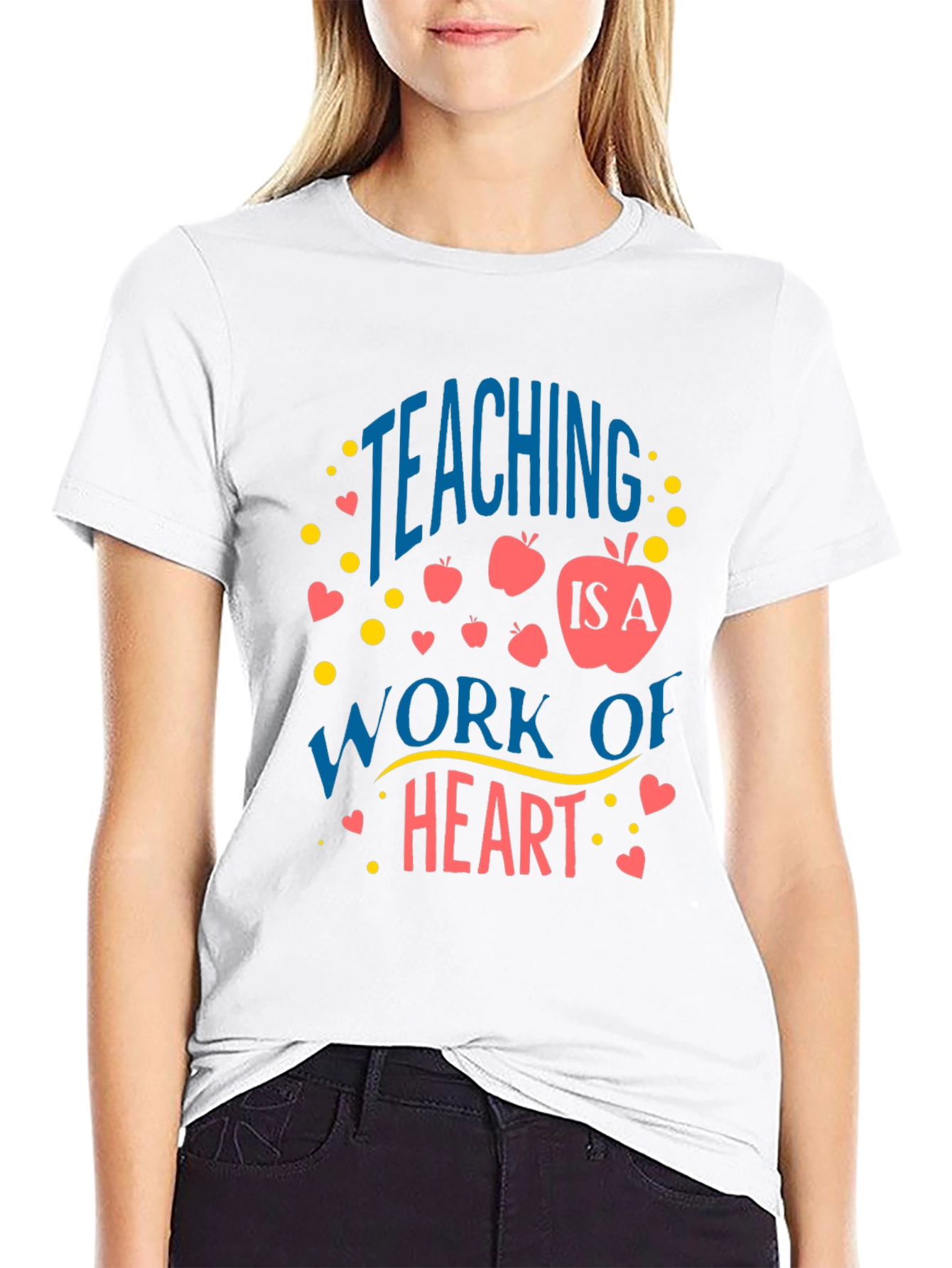 Teaching is a Work of Heart Black T-Shirt