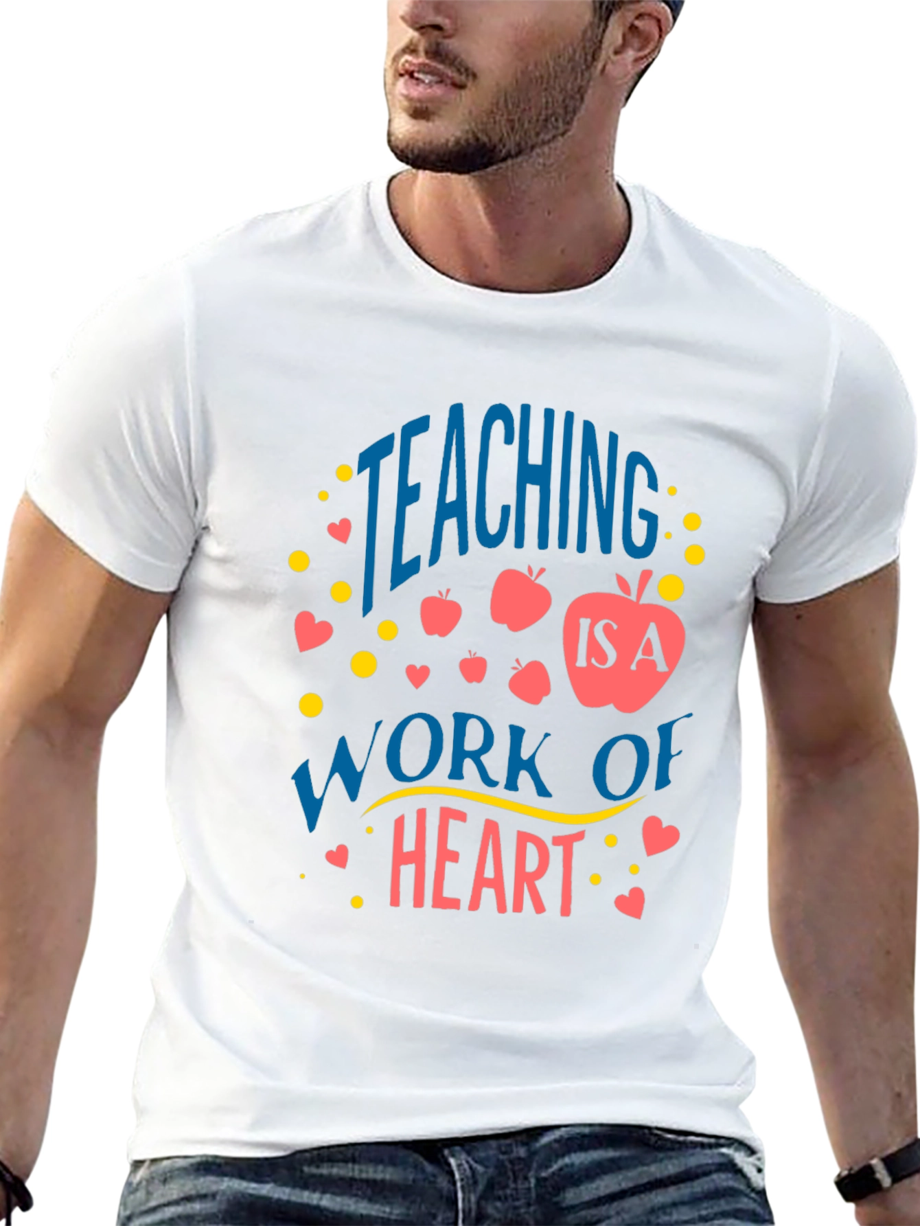 Teaching is a Work of Heart Black T-Shirt