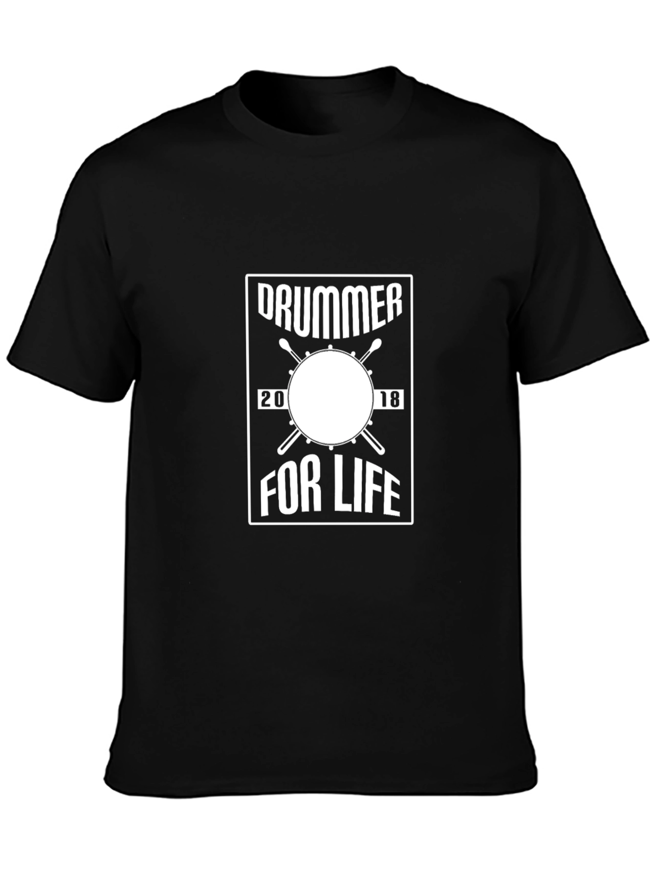 Drummer for Life Black T-Shirt