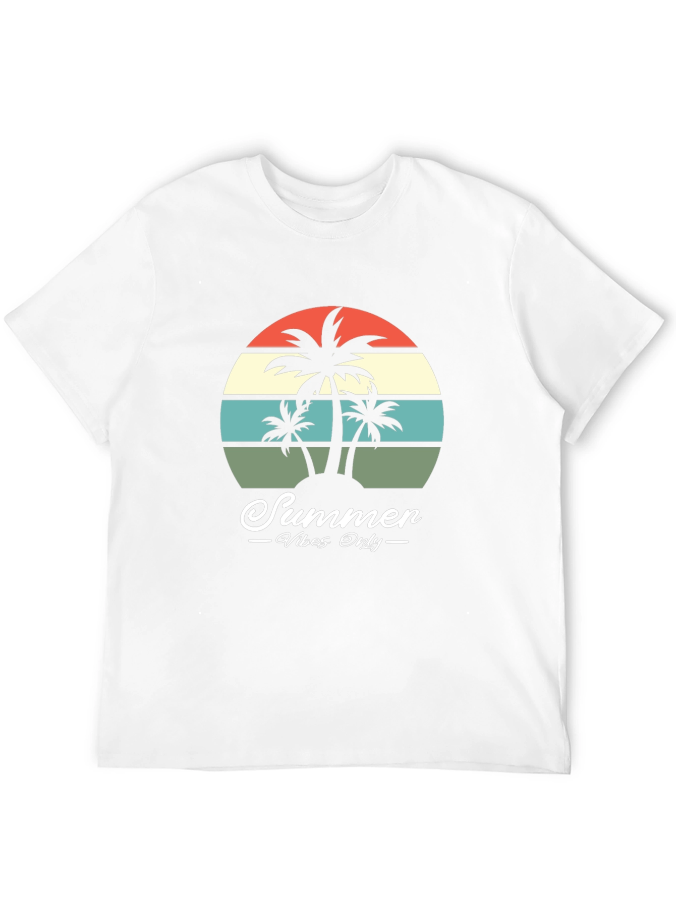 Summer Vibes Retro Palm Tree Graphic Tee