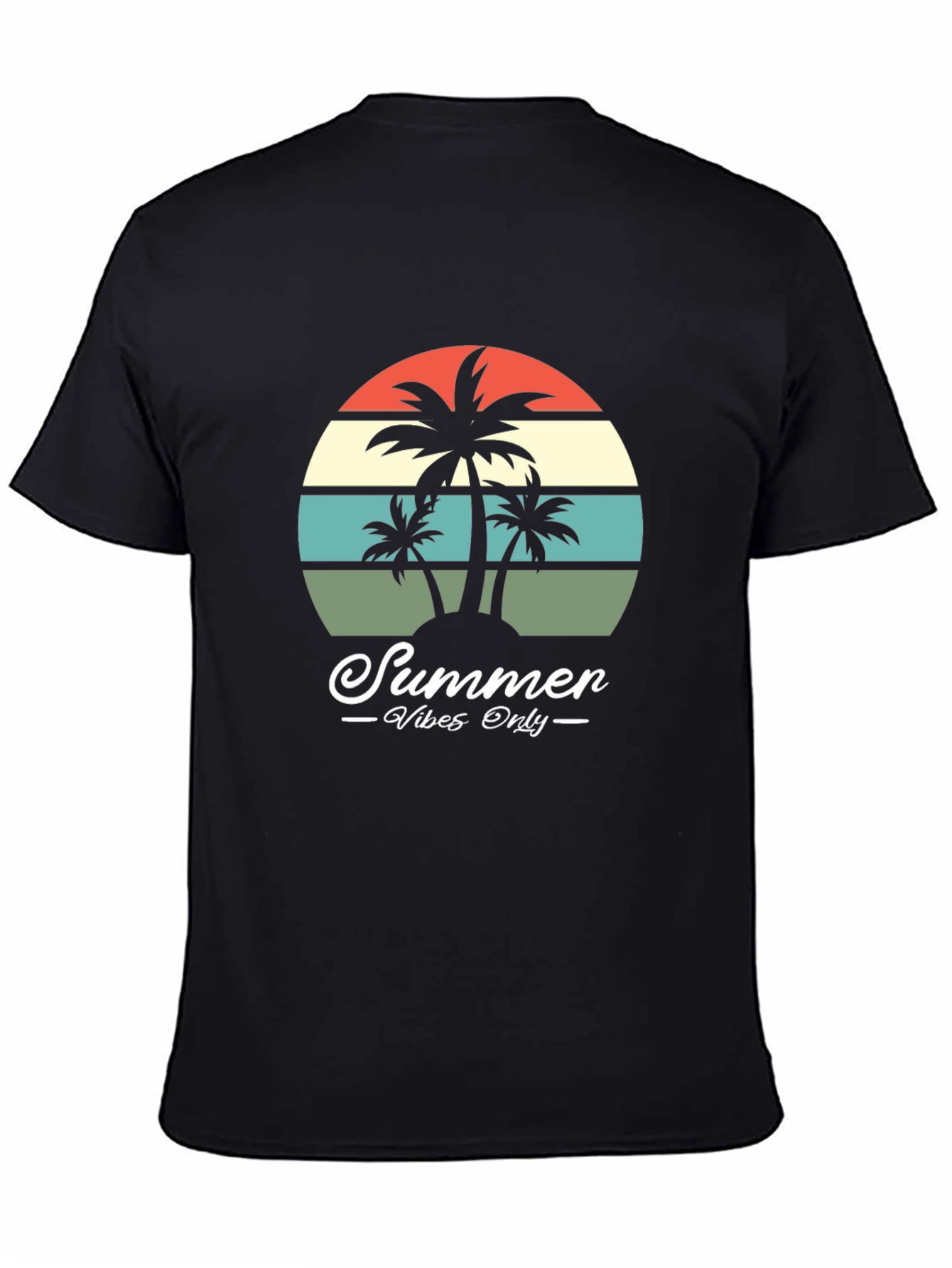 Summer Vibes Retro Palm Tree Graphic Tee