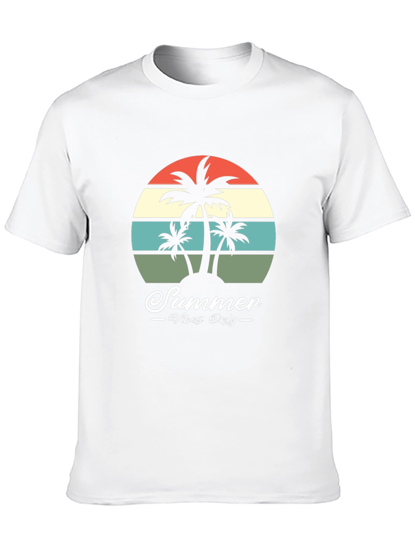 Summer Vibes Retro Palm Tree Graphic Tee
