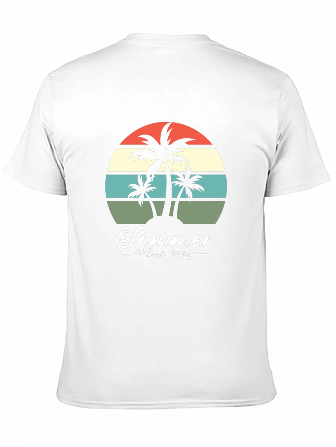 Summer Vibes Retro Palm Tree Graphic Tee