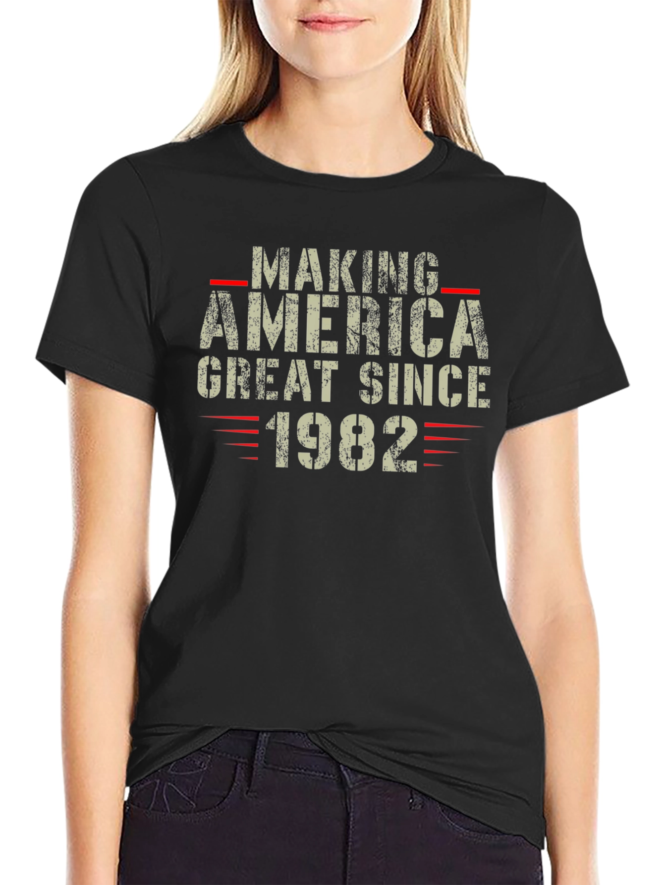 Making America Great Since 1982 Black T-Shirt