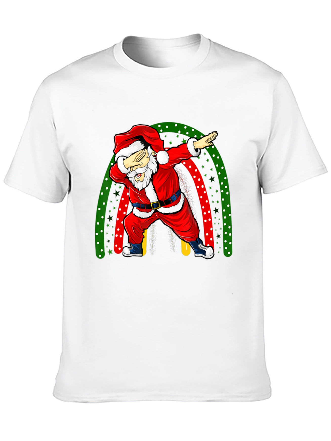 Santa Dabbing Christmas Rainbow T-Shirt