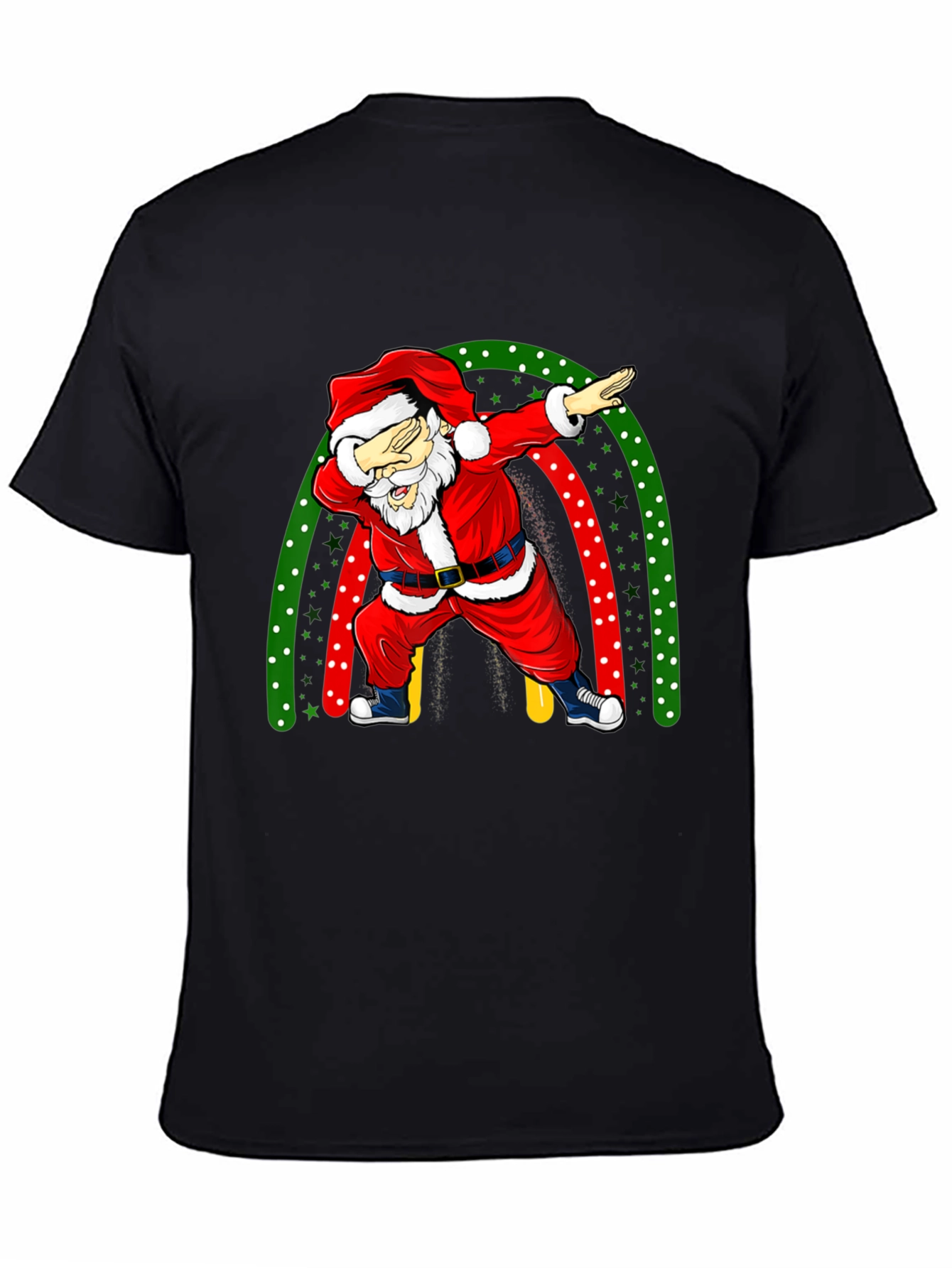 Santa Dabbing Christmas Rainbow T-Shirt