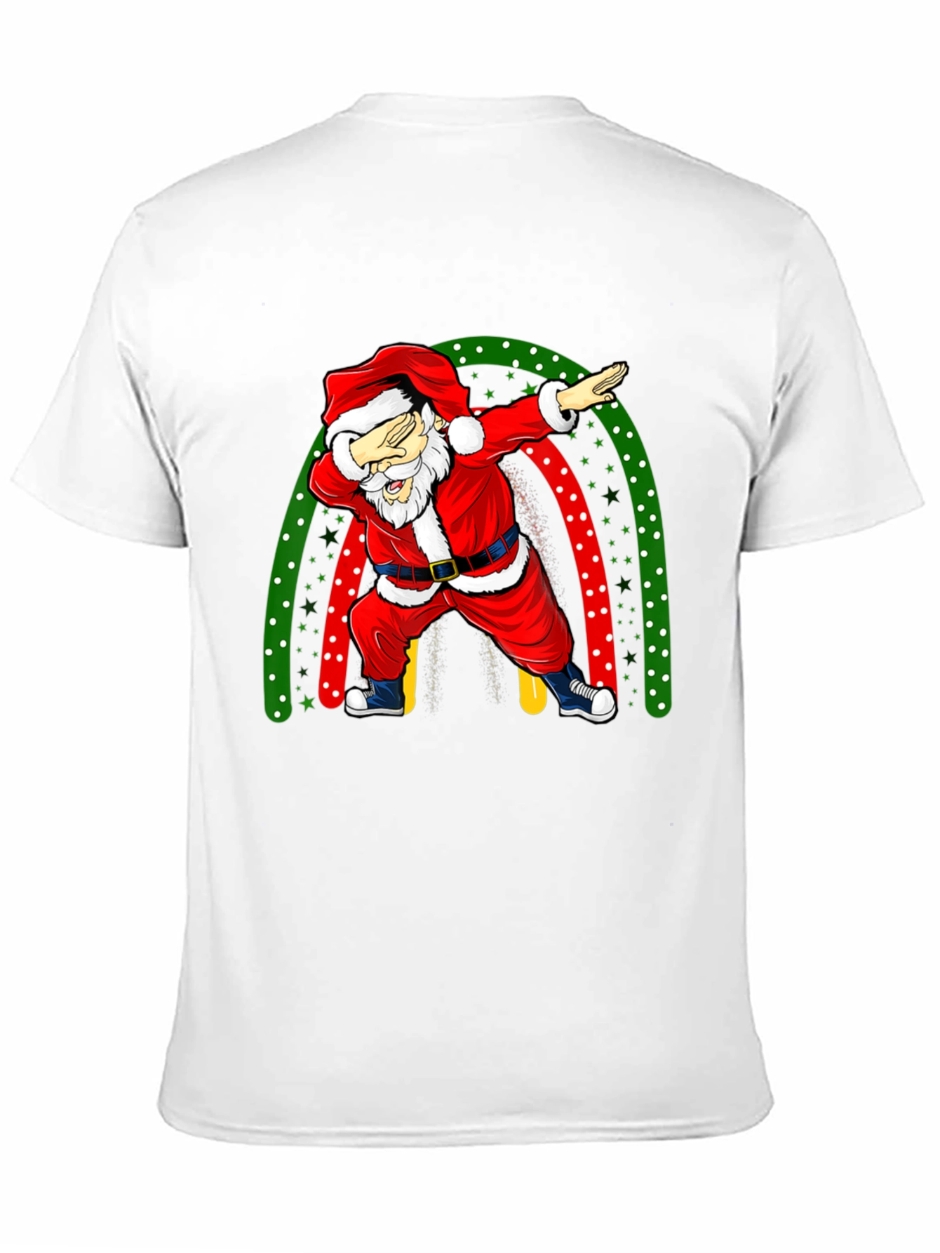 Santa Dabbing Christmas Rainbow T-Shirt