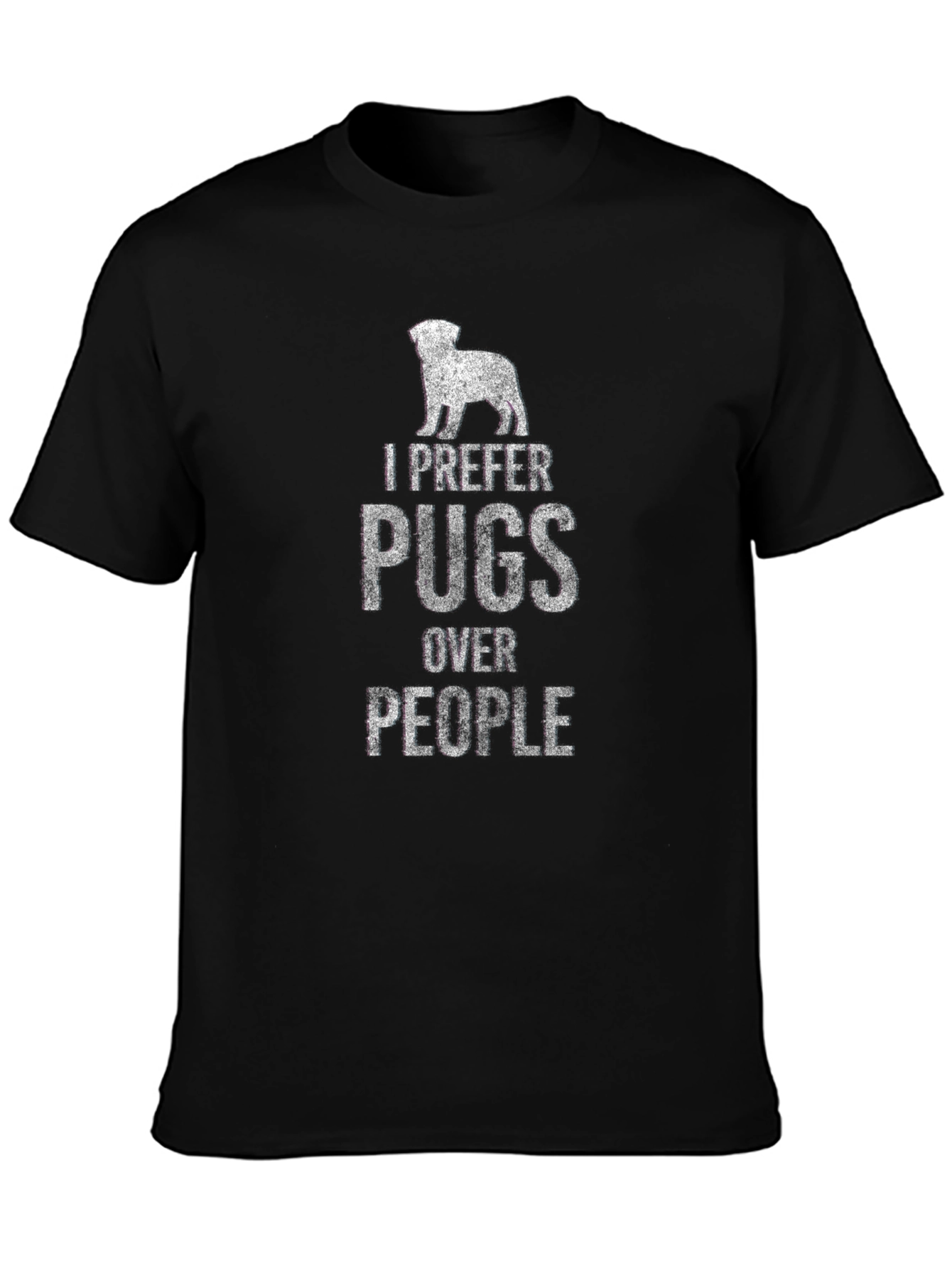 I Prefer Pugs Over People Graphic T-Shirt