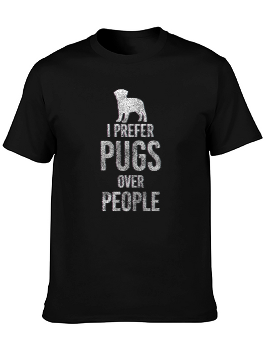 I Prefer Pugs Over People Graphic T-Shirt