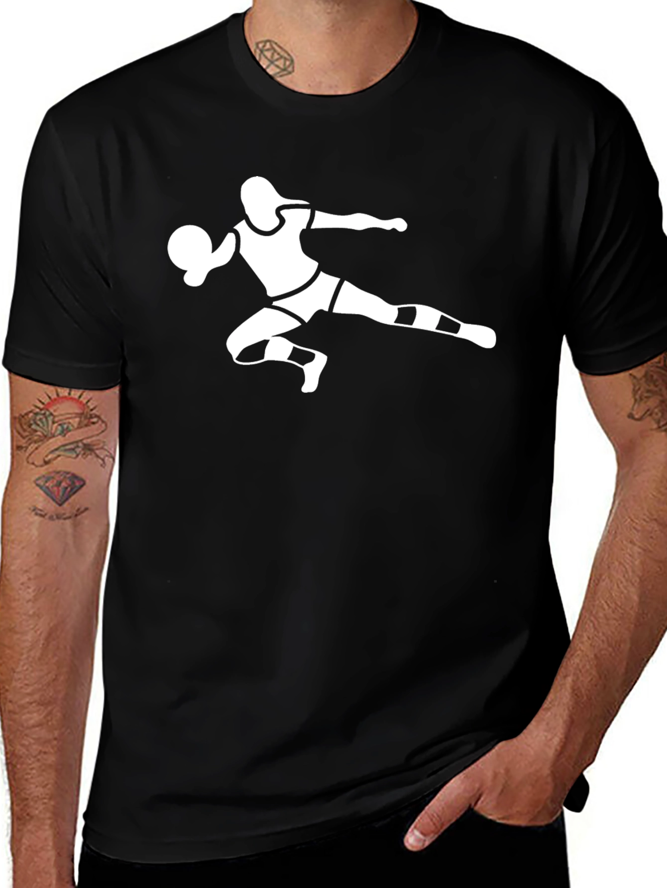 Handball Player Graphic T-Shirt - Sporty Tee