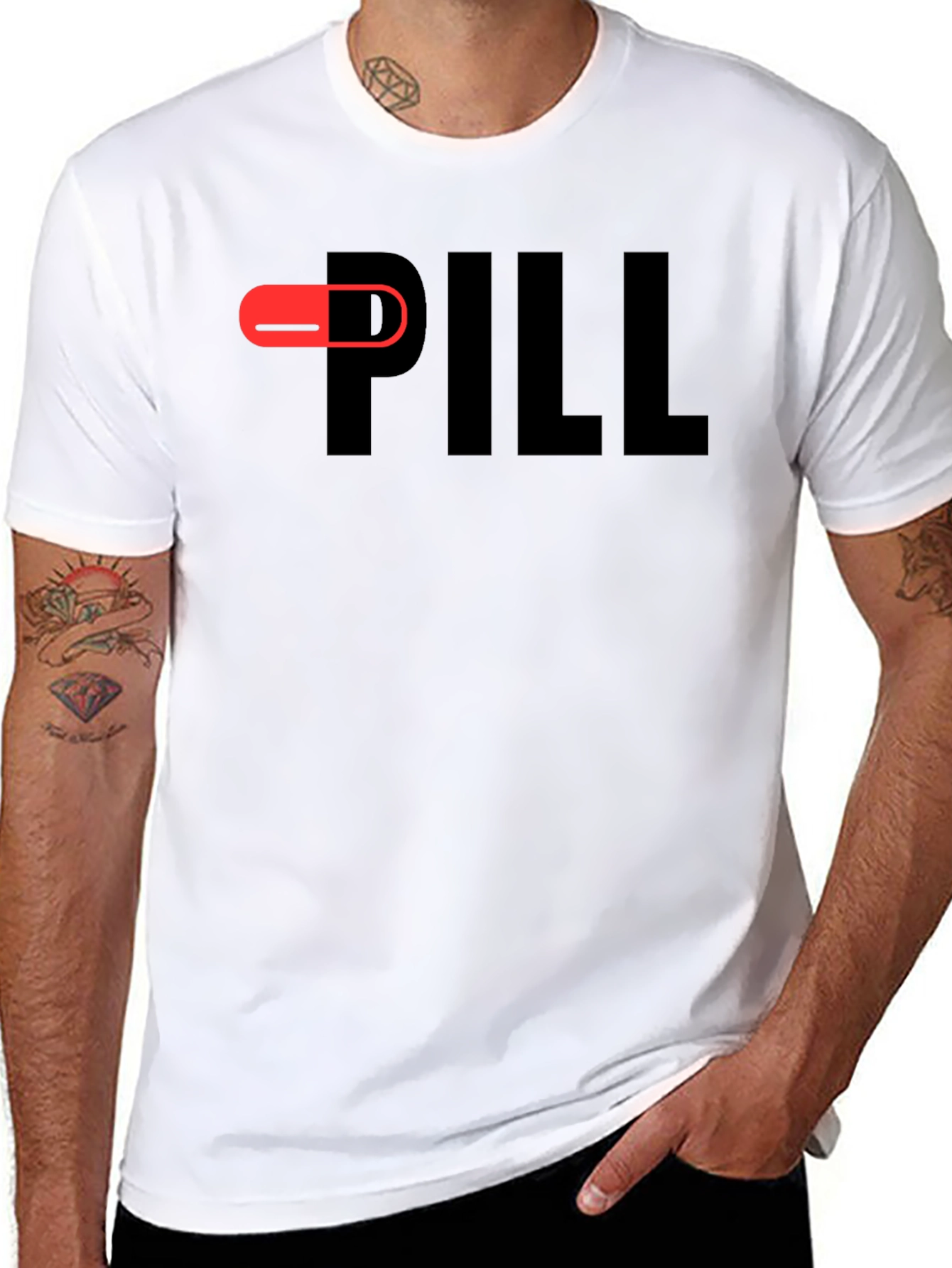 Pill T-Shirt - Bold Graphic Design Casual Wear
