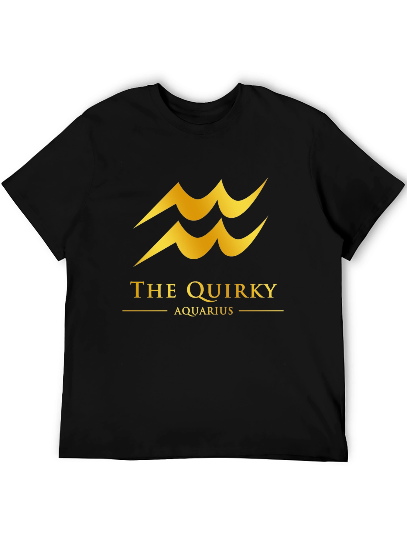 Quirky Aquarius Black T-Shirt