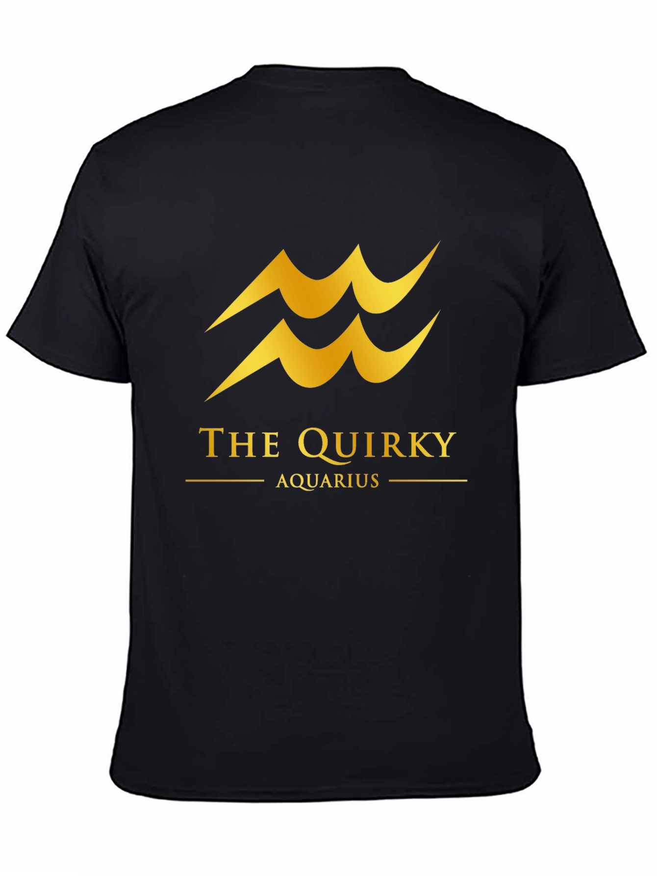 Quirky Aquarius Black T-Shirt