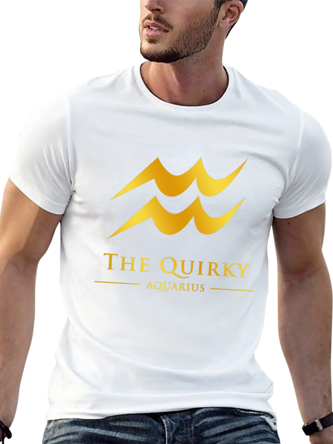Quirky Aquarius Black T-Shirt
