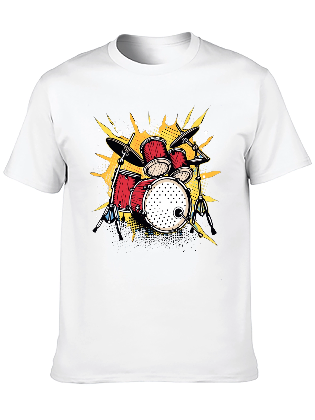 Drum Set Graphic T-Shirt - Music Lover Tee