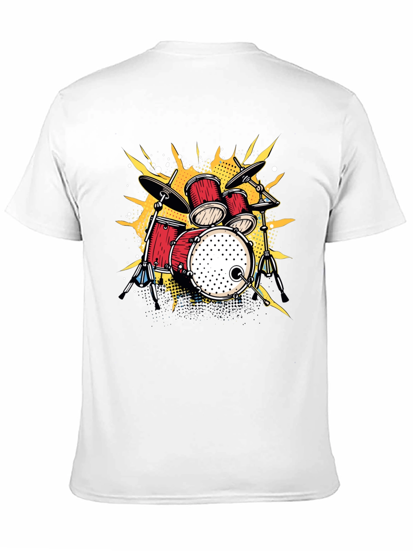 Drum Set Graphic T-Shirt - Music Lover Tee