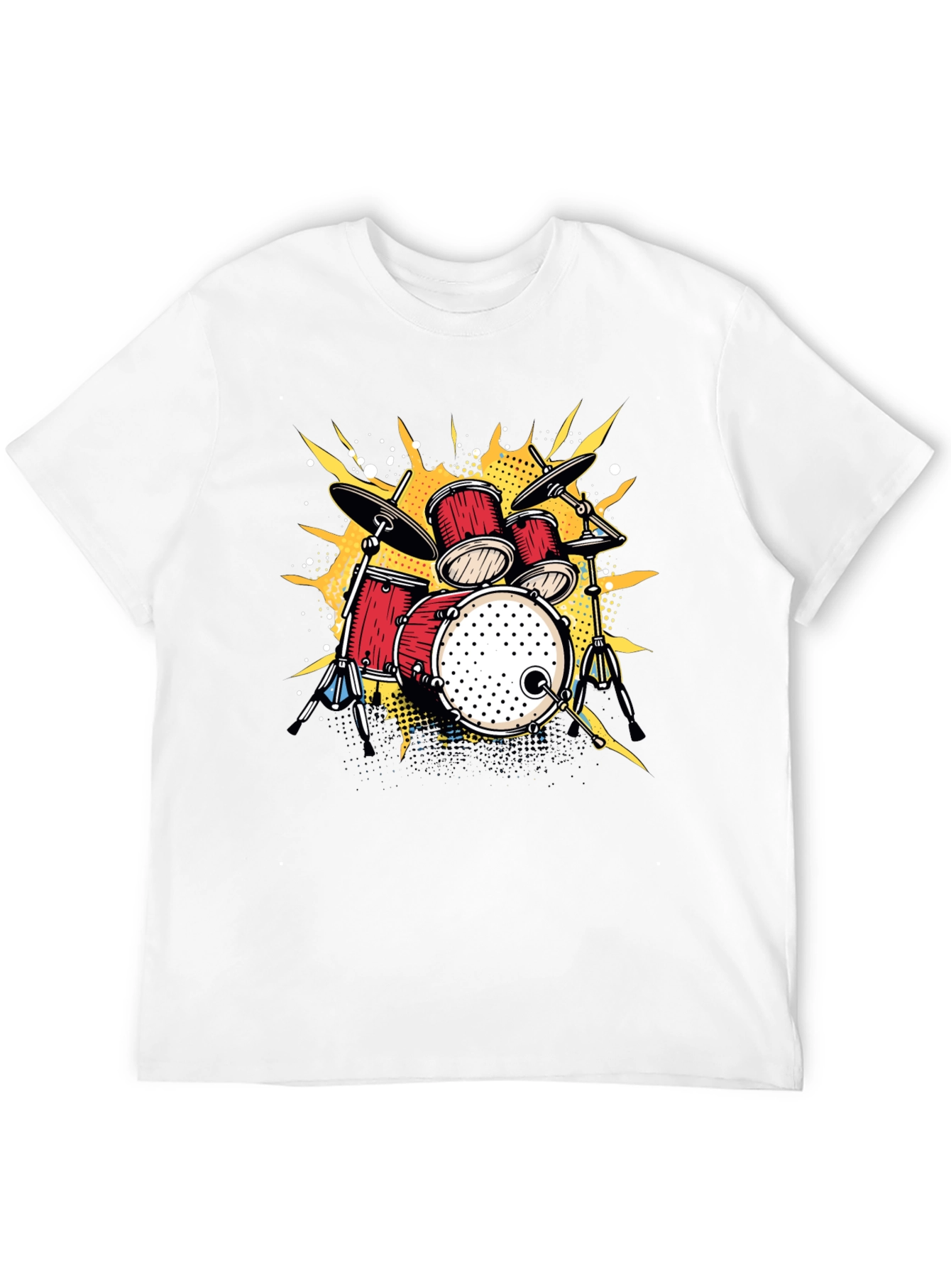 Drum Set Graphic T-Shirt - Music Lover Tee