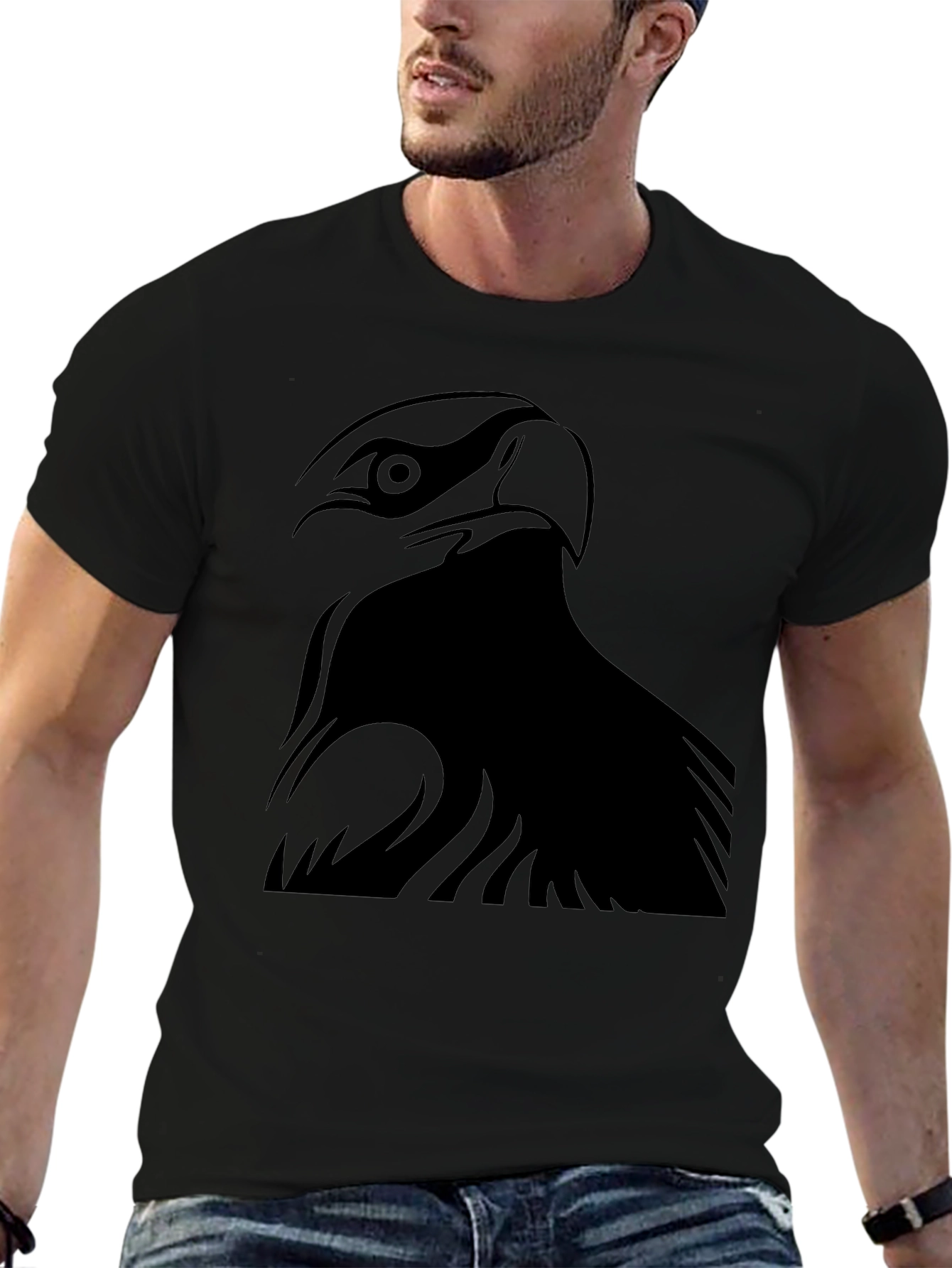 Black Eagle Graphic Tee - Mens Fashion