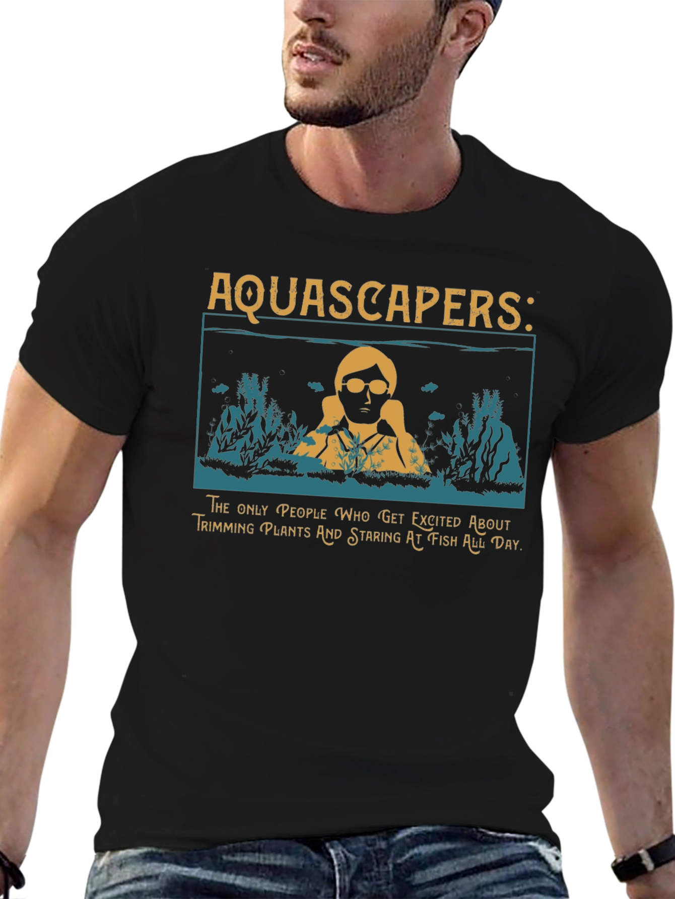 Aquascapers Graphic T-Shirt - Funny Fish Keeping Tee