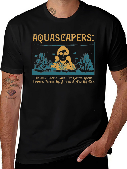 Aquascapers Graphic T-Shirt - Funny Fish Keeping Tee