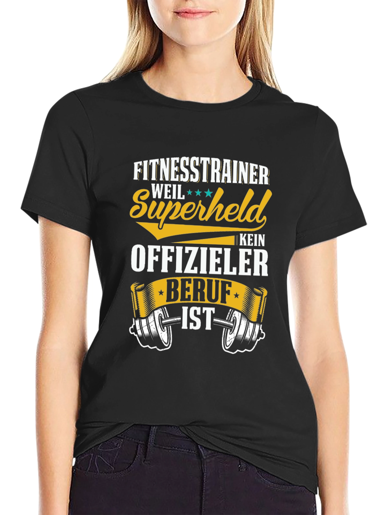 Fitness Trainer Superheld T-Shirt