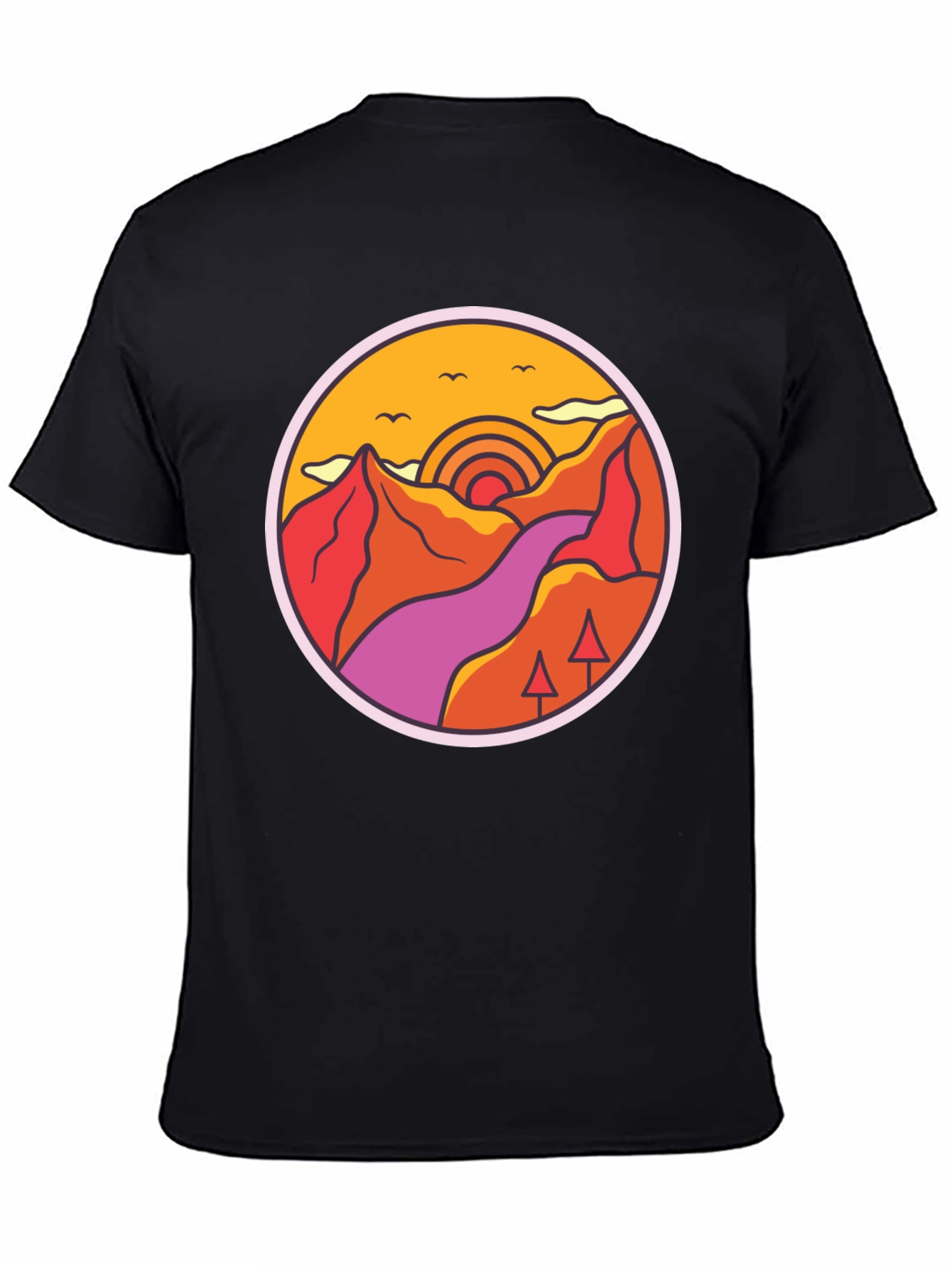 Retro Mountainscape Graphic Tee