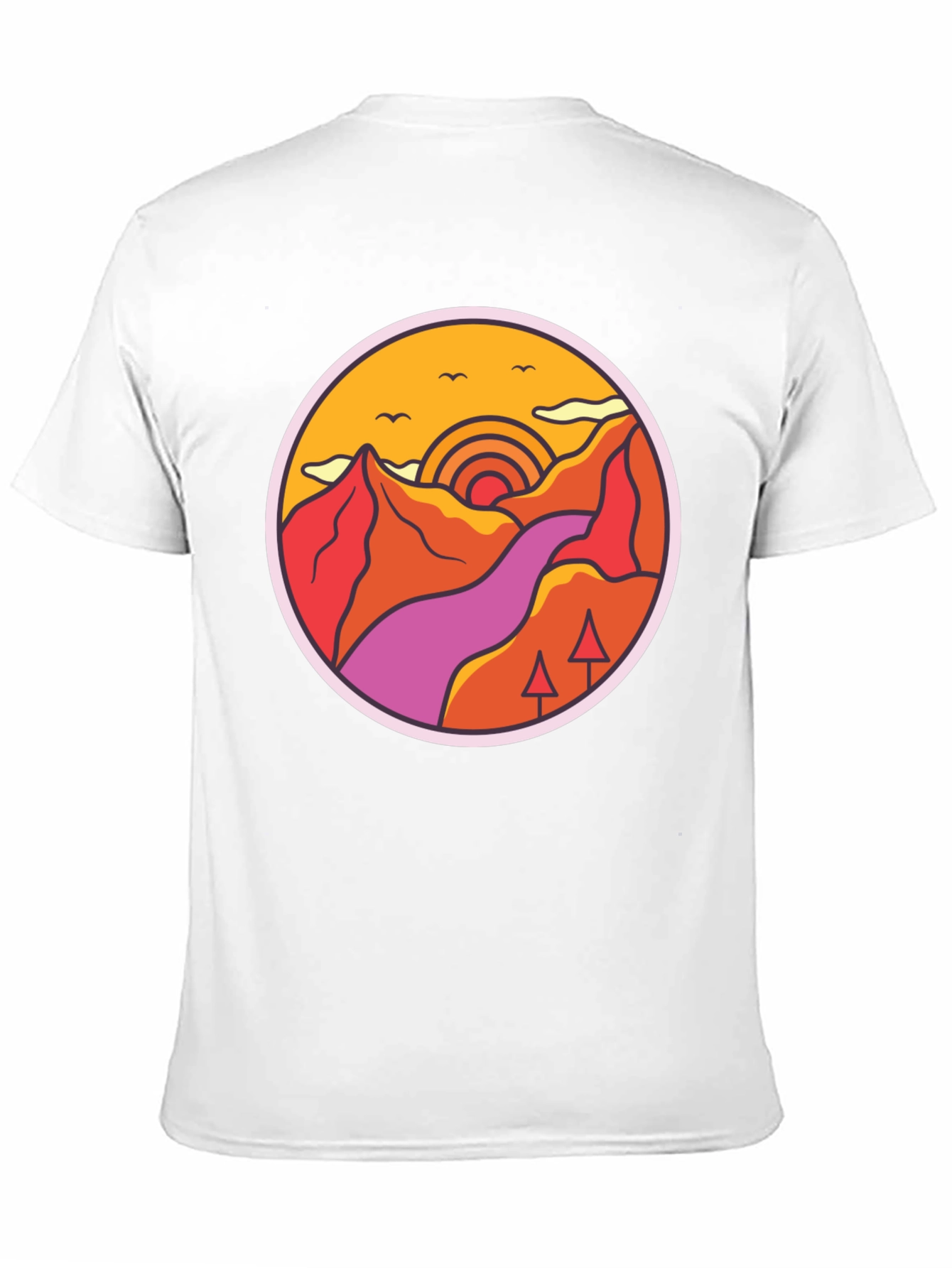 Retro Mountainscape Graphic Tee