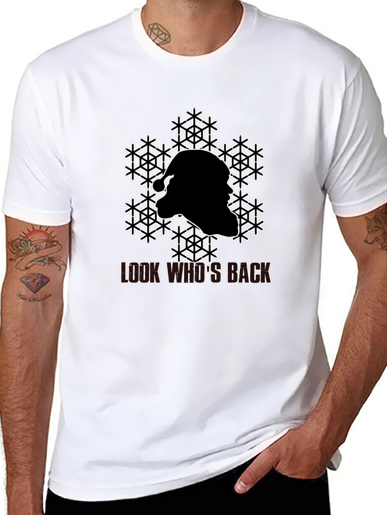 Look Whos Back Santa T-Shirt